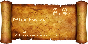 Pólya Mónika névjegykártya
